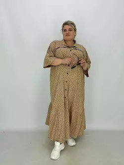 Легка сукня-сорочка "Рів'єра оборка" А - образний силует на гудзиках з кишенями