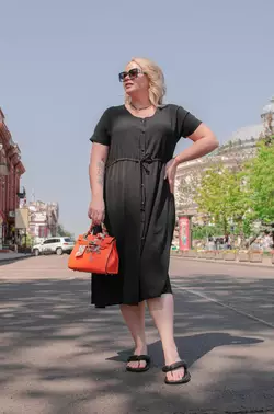 Жіноча сукня з Американського крепа  Чорний 50