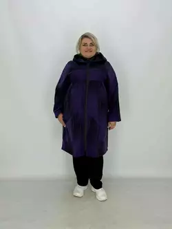 Пальто на підкладці "Дощ" з кишенями на блискавці Розміри 62-64 66-68 70-72 74-76