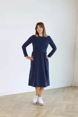 Жіноча сукня подовжена міді  Синій 42